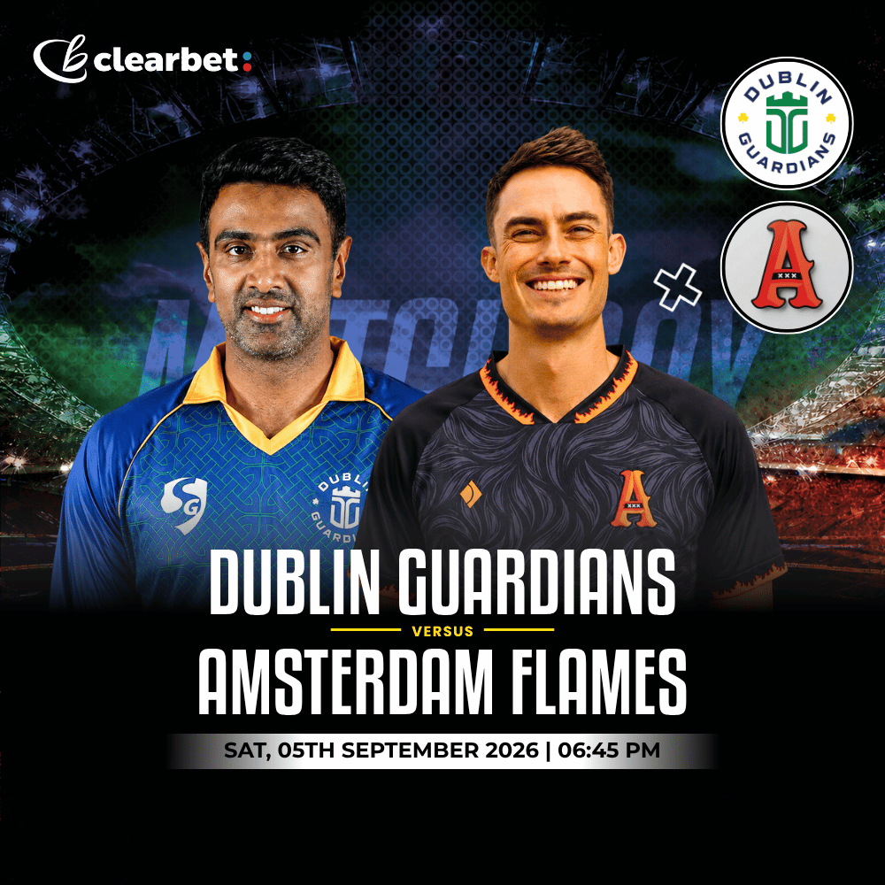 Dublin Guardians vs Amsterdam Flames match poster for Clearbet